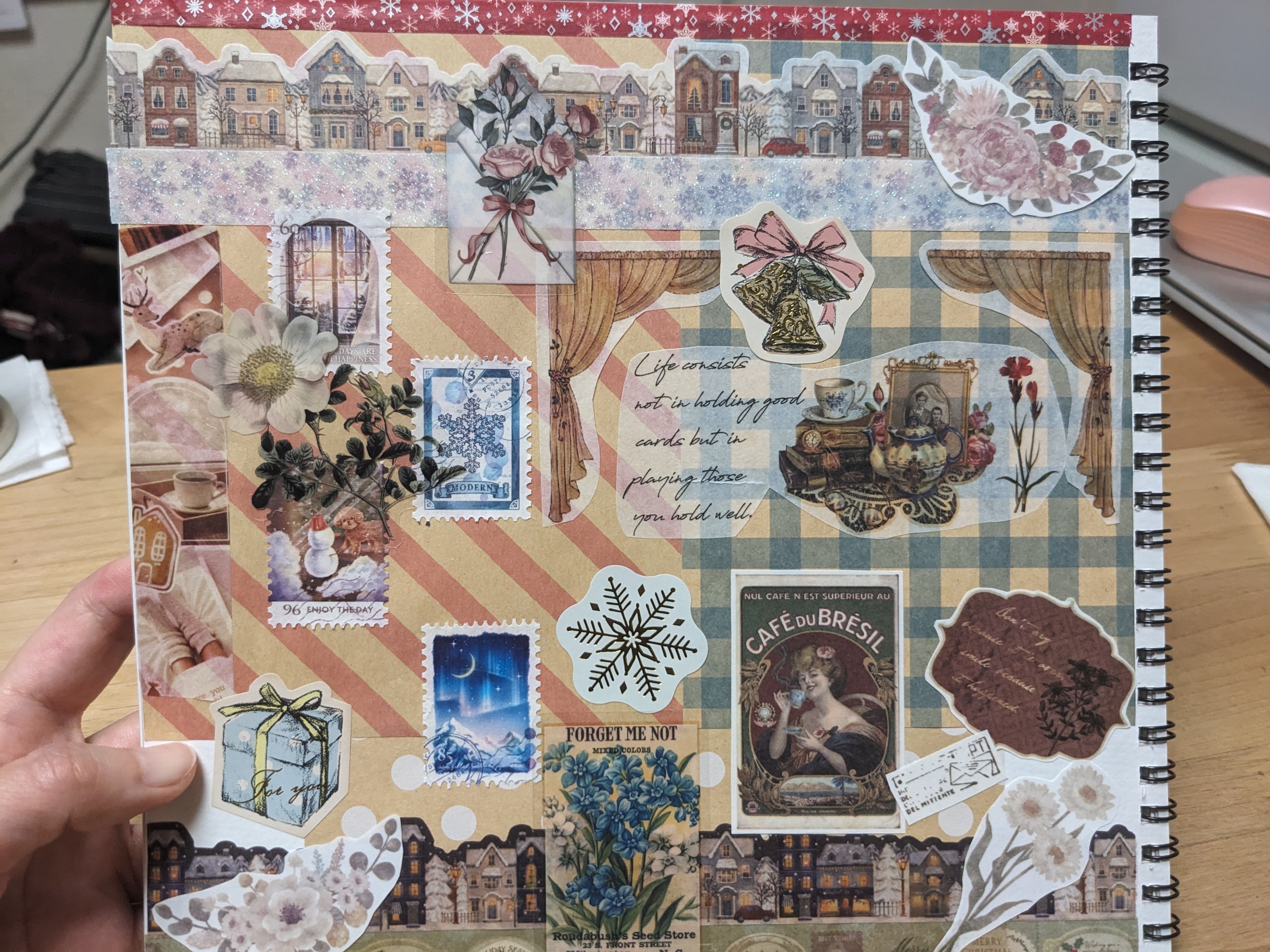 クリスマスコラージュをやってみた🎄｜momocoノート