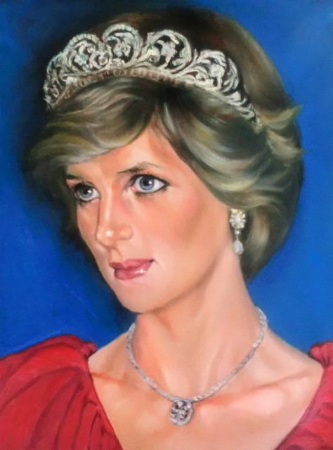 一日一絵（31）ダイアナ妃を描く｜都志良三