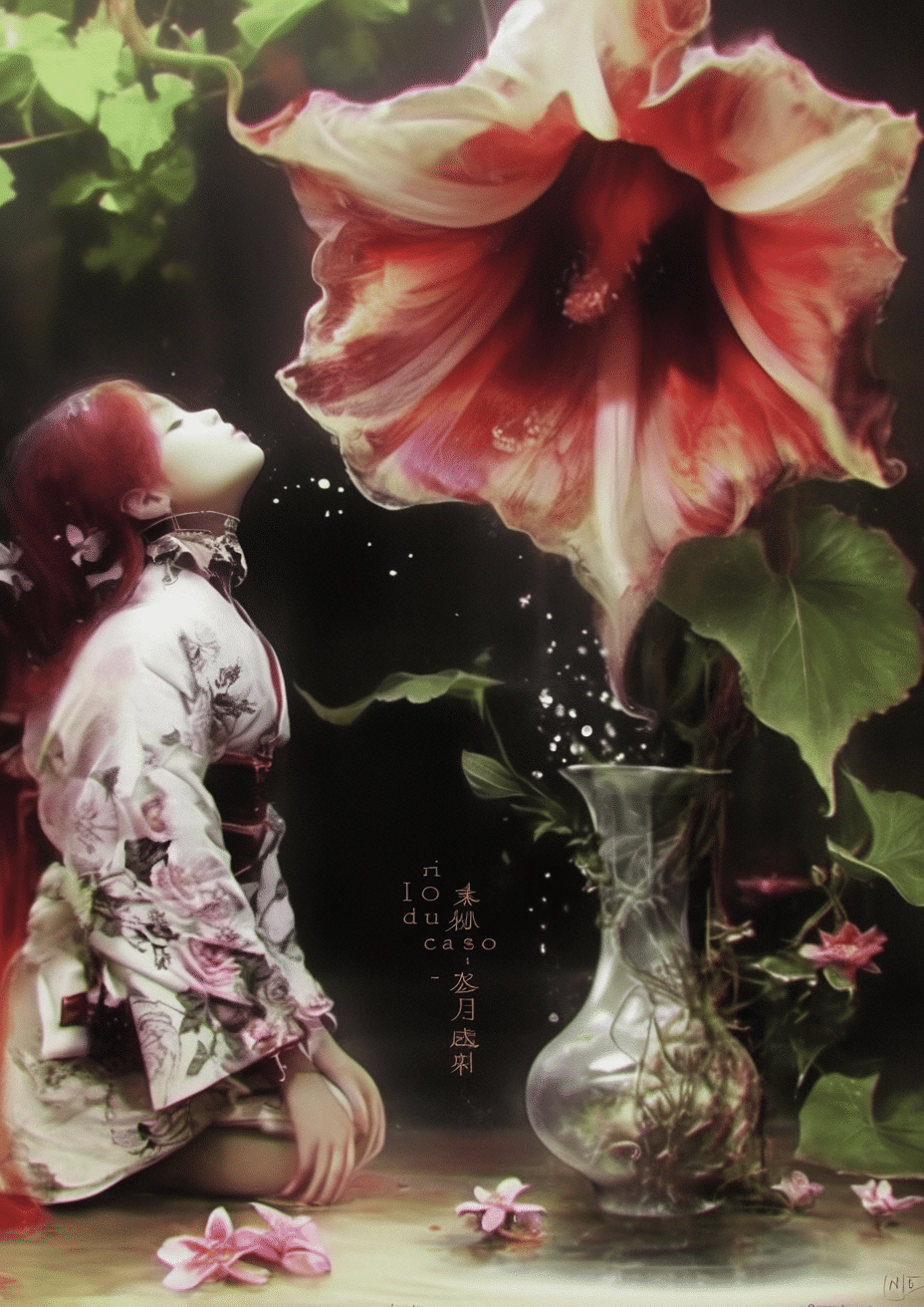 どらアート】存在しないはずの花が、記憶の中で咲いている。｜ダーク