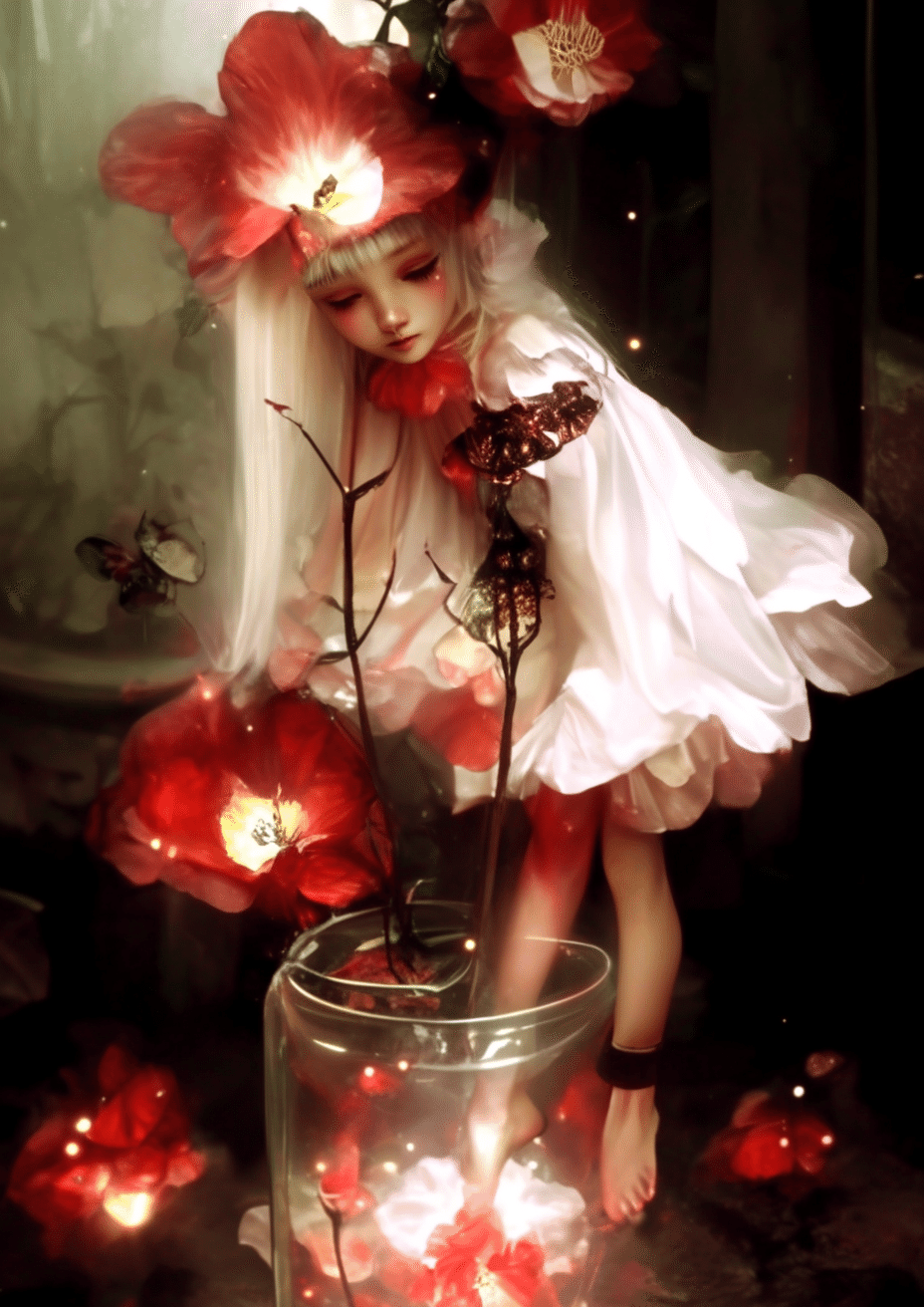 どらアート】存在しないはずの花が、記憶の中で咲いている。｜ダーク