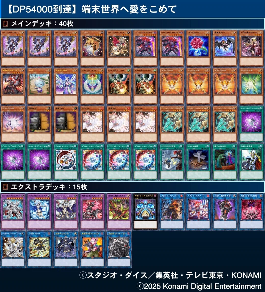 遊戯王マスターデュエル】DC2025DEC 75th 振り返りnote【ジェムナイト