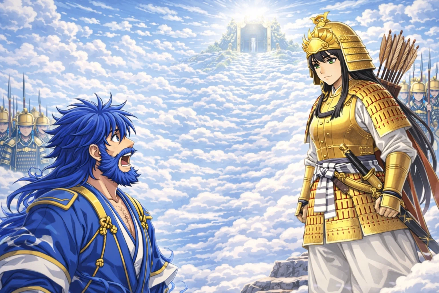AIイラスト日本神話｜4．アマテラスとスサノオ｜ほぼ63世ヤマトタケル