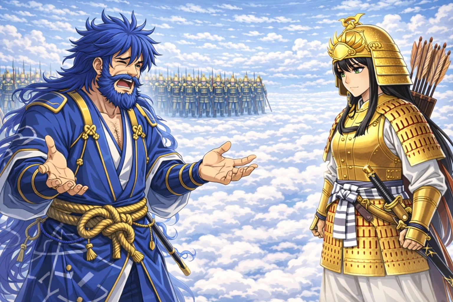 AIイラスト日本神話｜4．アマテラスとスサノオ｜ほぼ63世ヤマトタケル