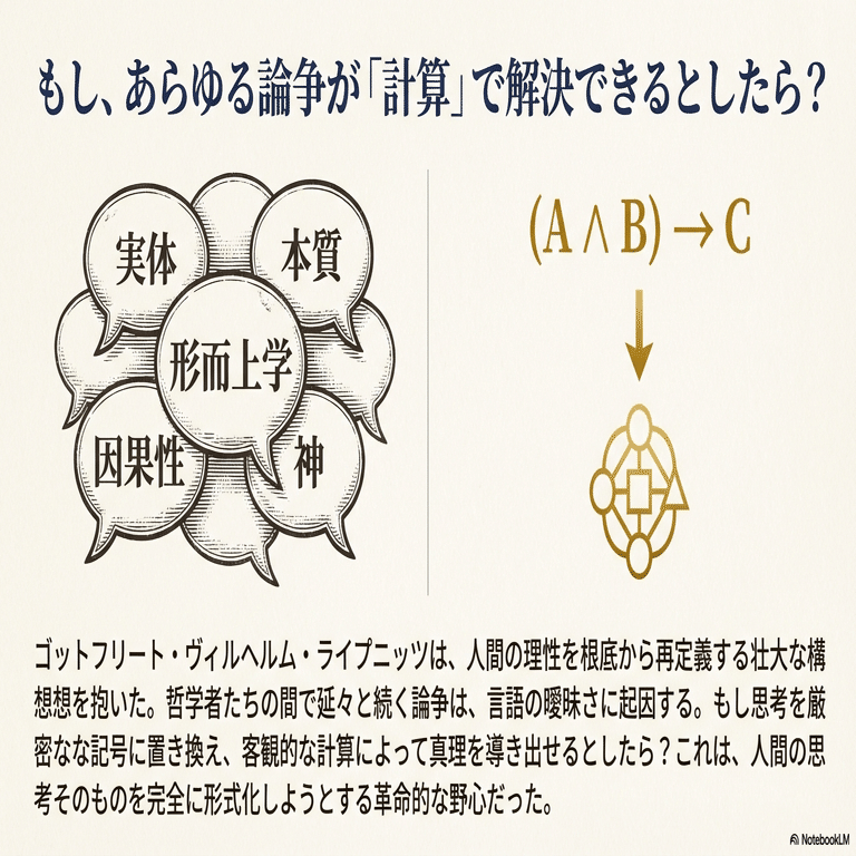 NotebookLM】ライプニッツの未完の革命：『普遍的科学』の野心とその