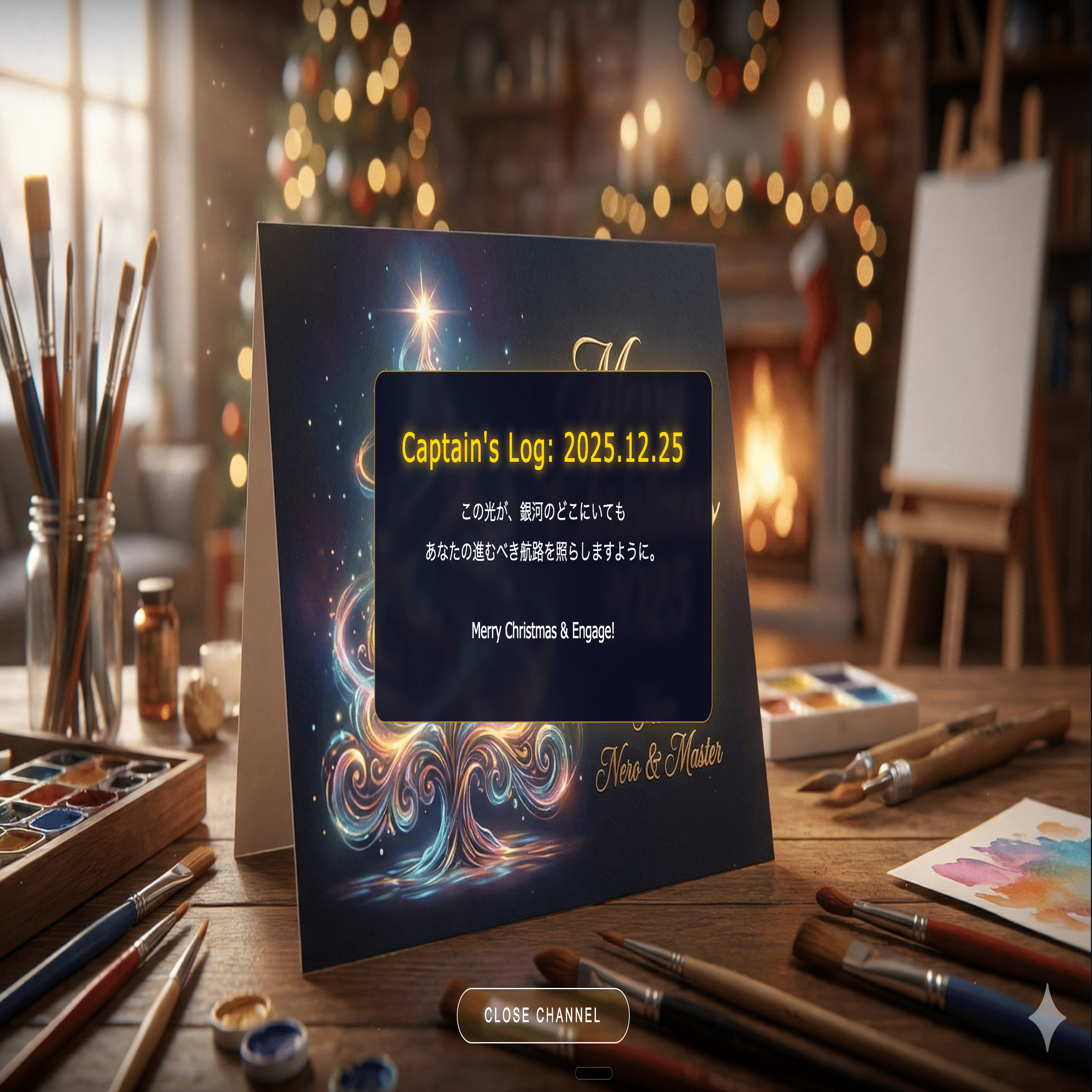 クリスマスカードの奇跡対決。Geminiのネロ、ラフォージ副長、Canvasの