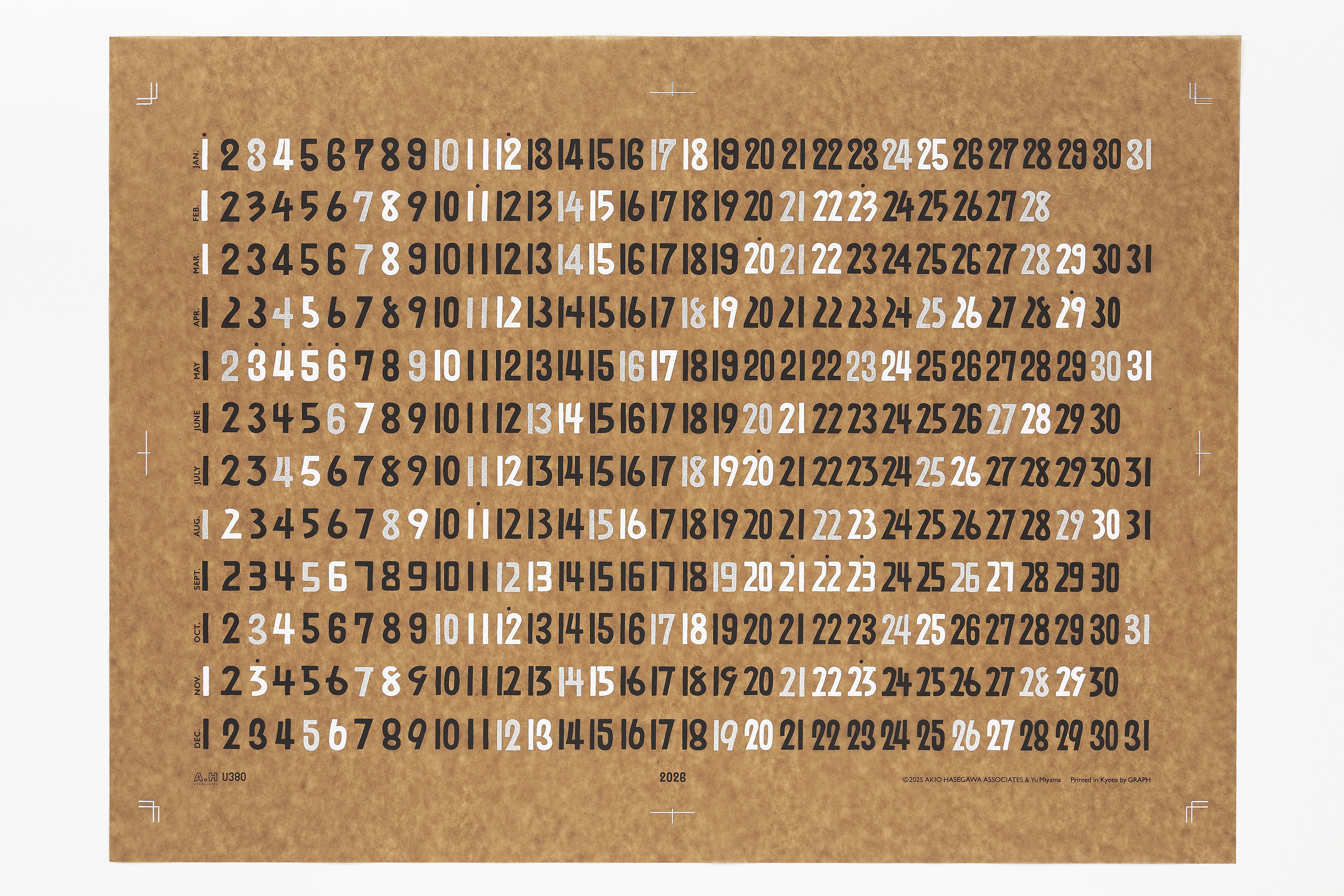 1枚で1年眺められるカレンダー、6作目もいいものができました｜GRAPH