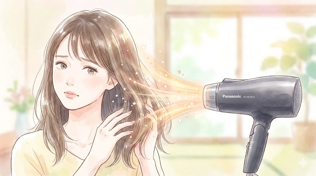 髪を乾かすたびに傷んでいる気がする。パナソニック EH-NE7N-Hを調べて