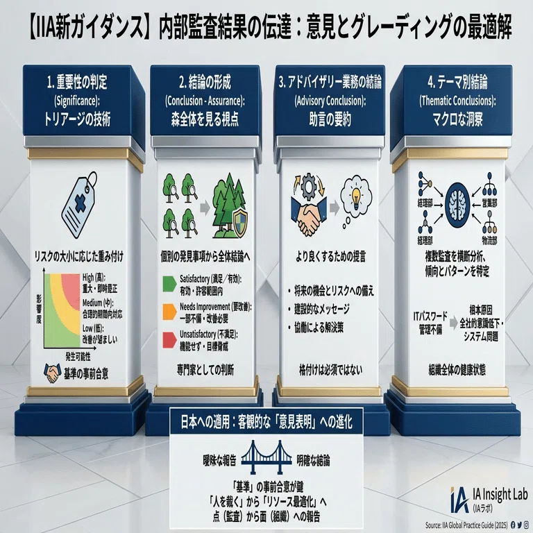 IIA新ガイダンス公表】「内部監査結果の伝達」を完全解説！監査意見と