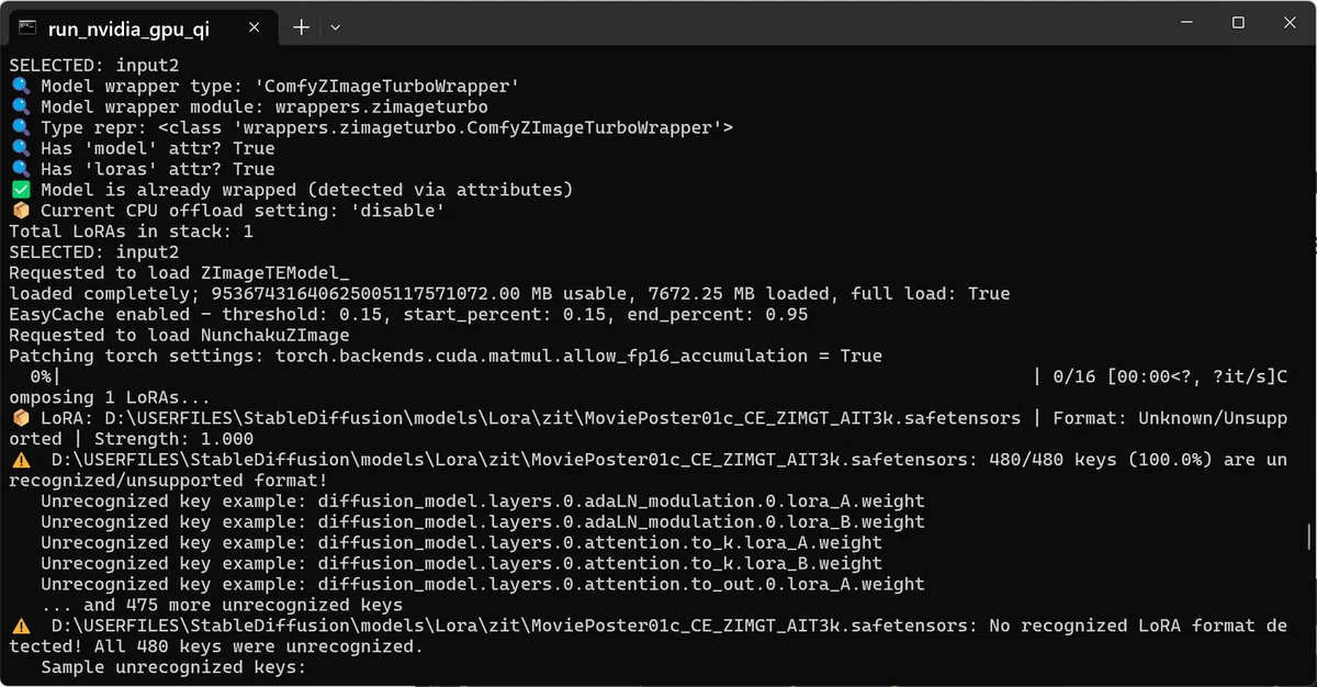 Now, developing Nunchaku Z Image Turbo LoRA Loader＆Stacker｜GJL