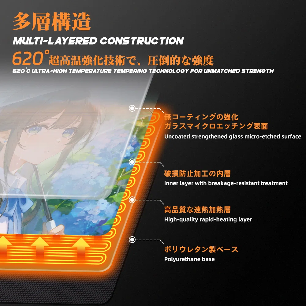 TALONGAMES 加熱ガラスマウスパッド 楽天市場】TALONGAMES ガラスゲーミングマウスパッド ｢稲荷｣ 特製