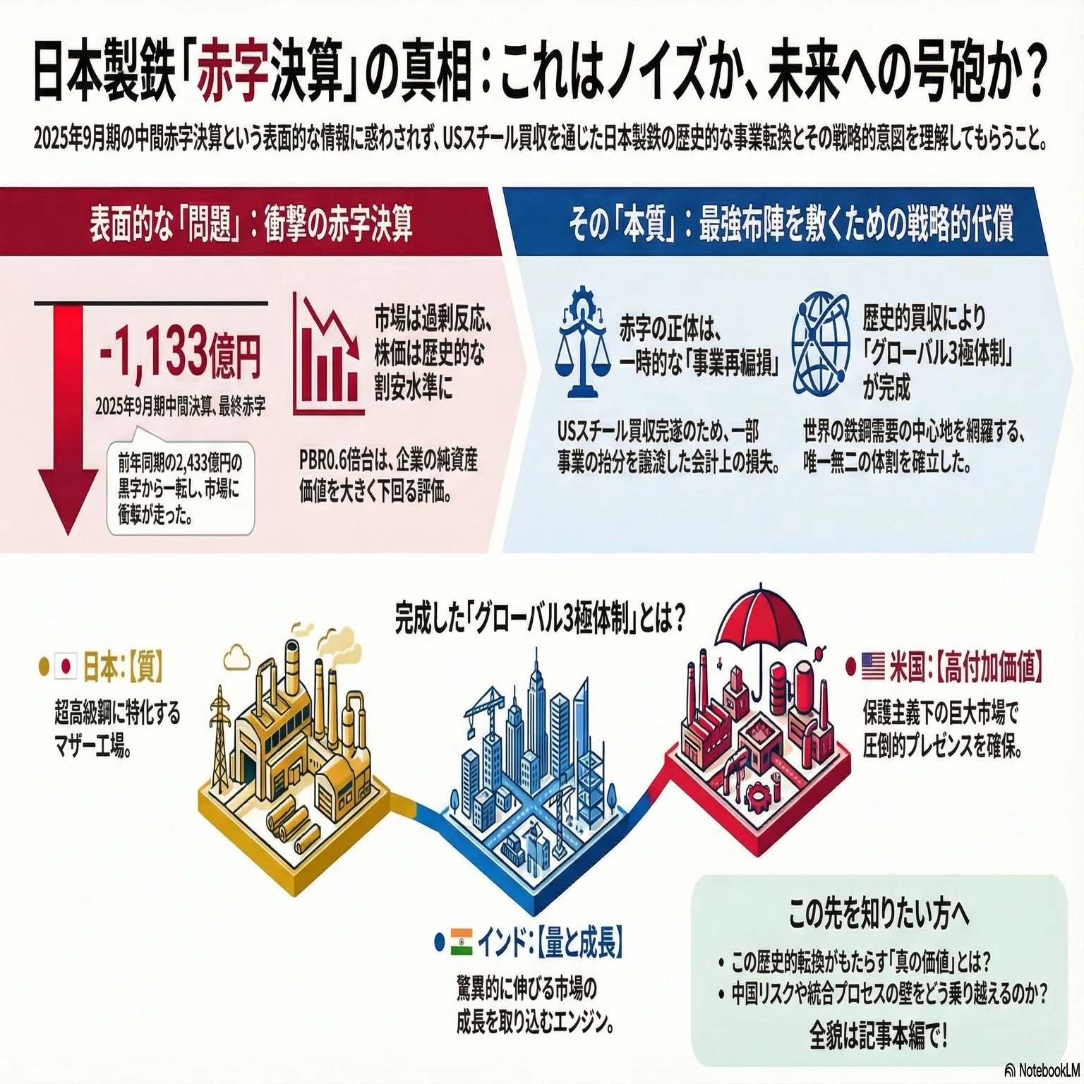 日本製鉄(5401)1133億円の巨額赤字は「最強の買いシグナル」だ。US 