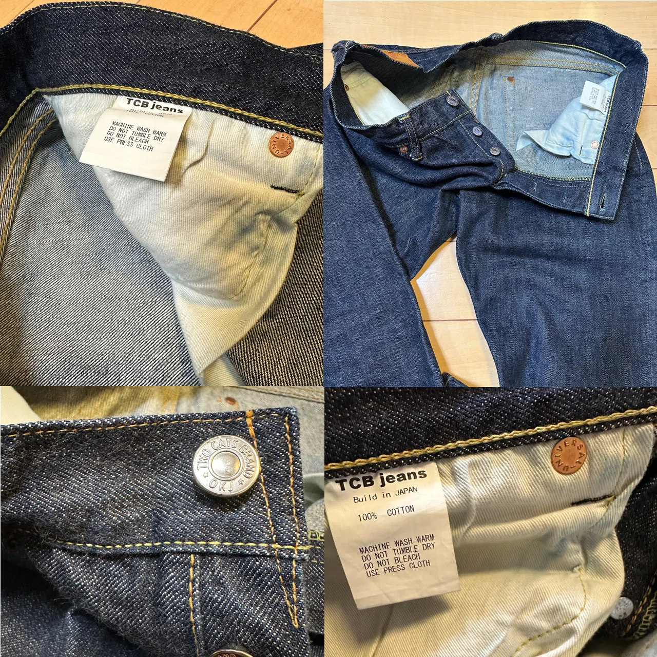 TCB20251213A TCB JEANSストレートW33/コットン/NVY/猫パッチ｜My
