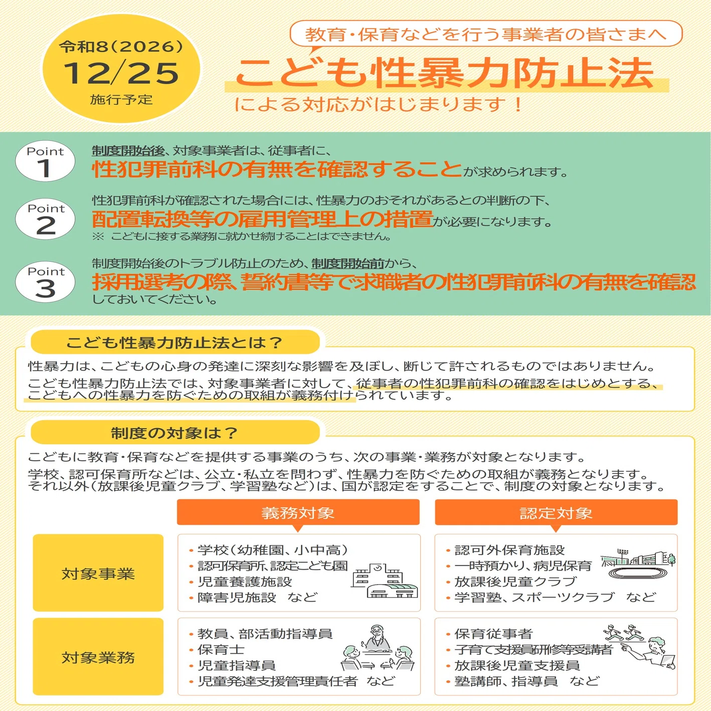 🟧超超超重要🟧日本版DBS制度ガイドライン案がとりまとめられました