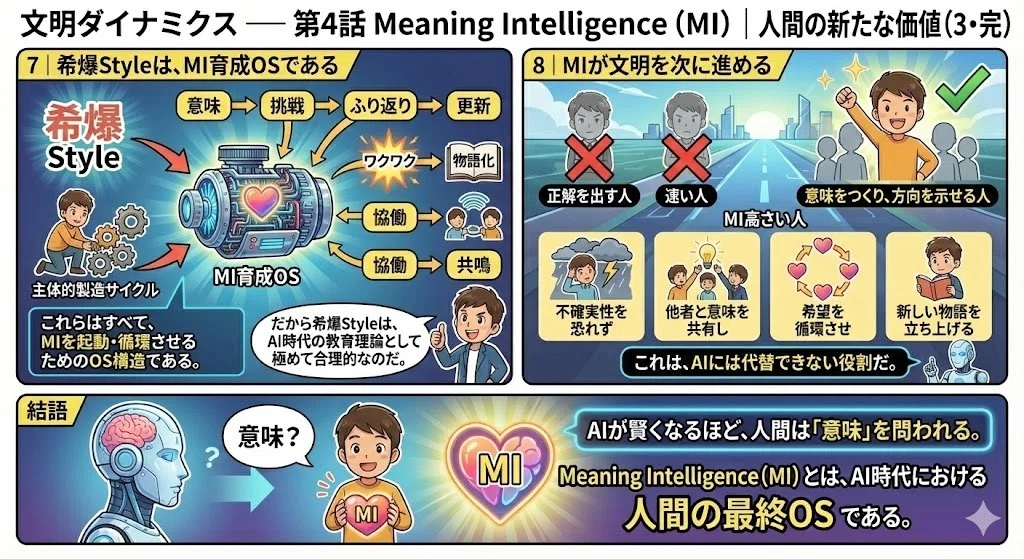 文明ダイナミクス — 人間・教育・社会のOS理論第4話|意味はどこから生まれるのか ― Meaning Intelligence(MI)の誕生 ...