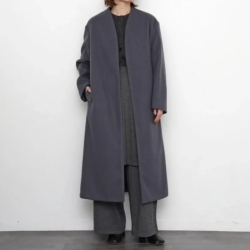 毎日にちょうど良いコート【PHEENY】Needle rever strech scarf coat