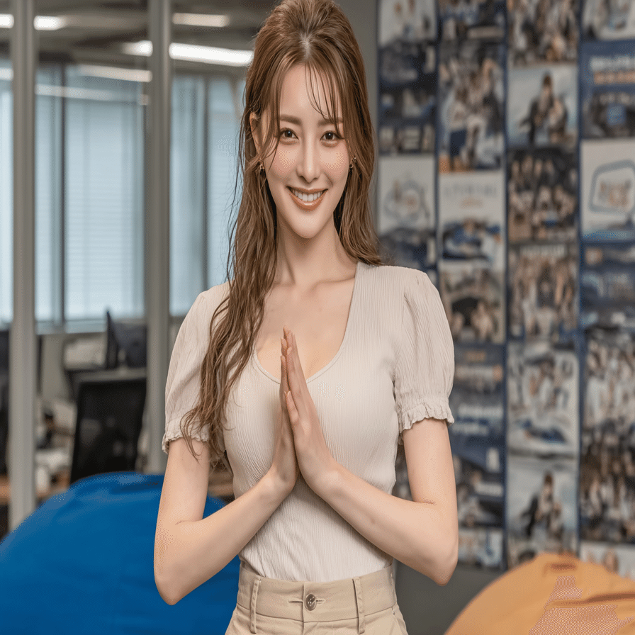 画像生成AI】社内を案内する美人OLをAIで生成する方法《無料で