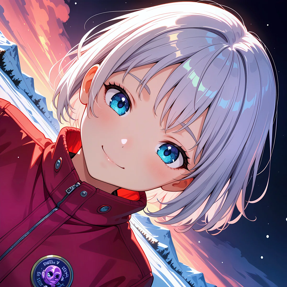 WAI-v16による、肌や髪の質感が柔らかく表現されたアニメイラスト