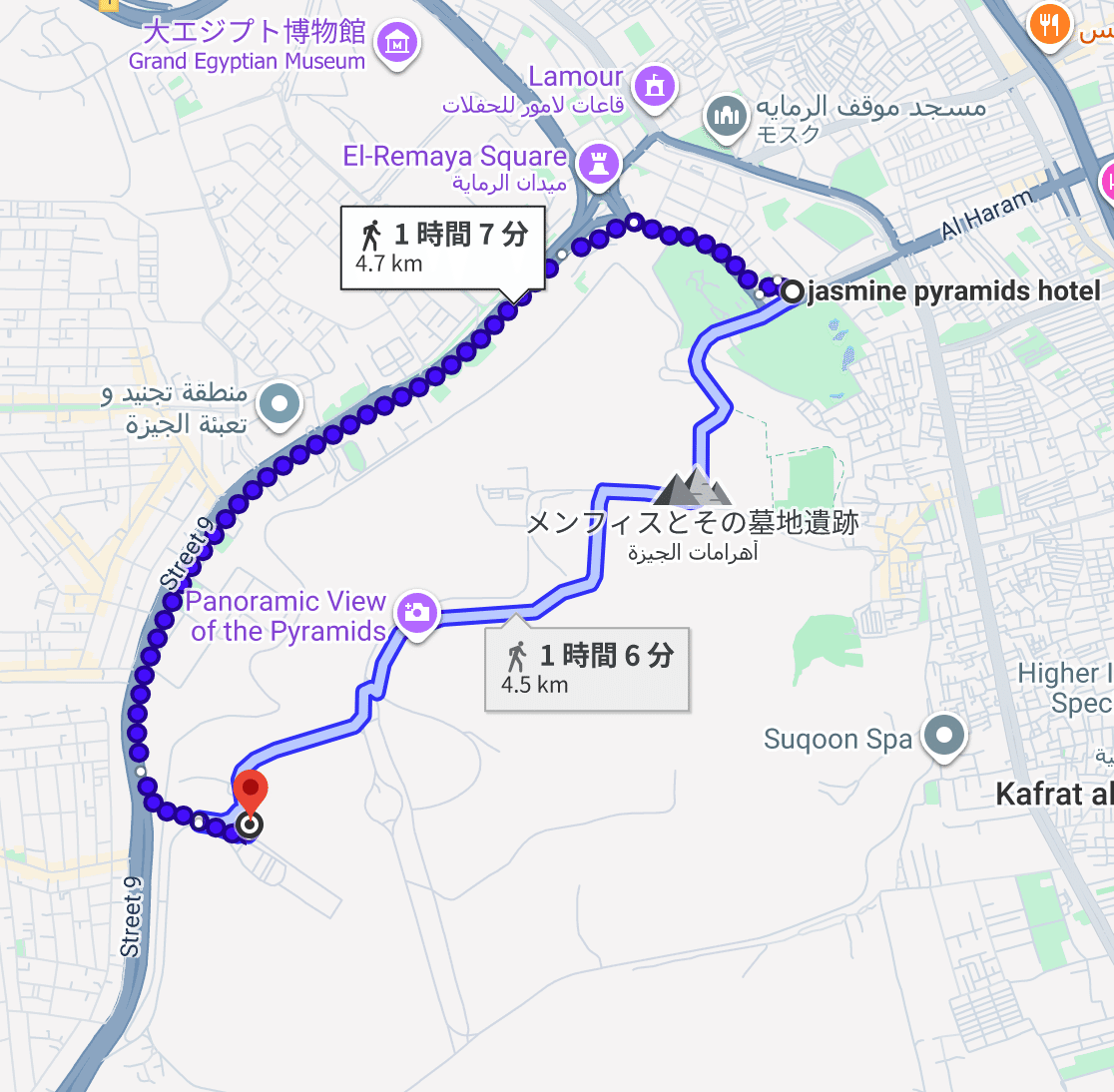 真夏のエジプトで1時間歩いてピラミッドに行った話 (2025年7月)｜旅