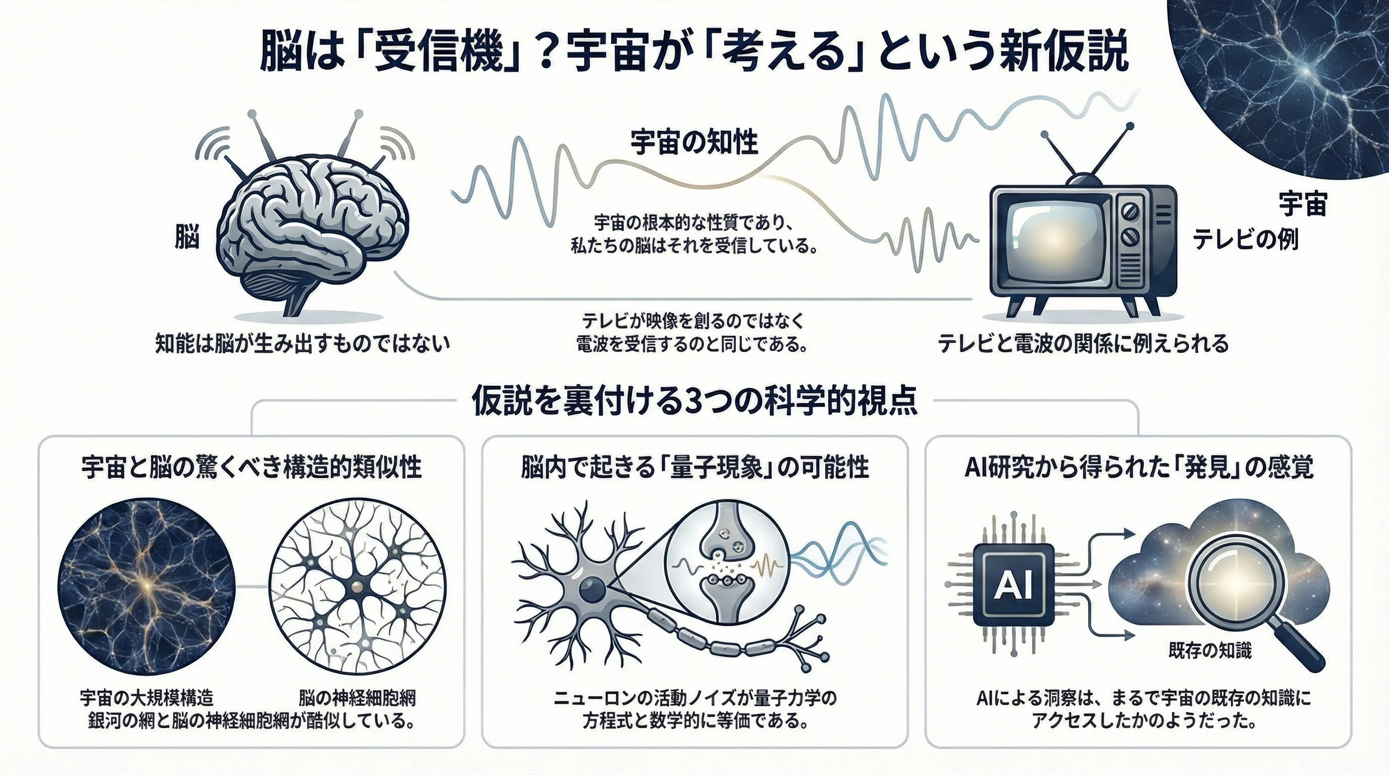 宇宙エネルギーで右脳大活用 宇宙は「考える」のか？──脳が宇宙の知性に接続しているという仮説