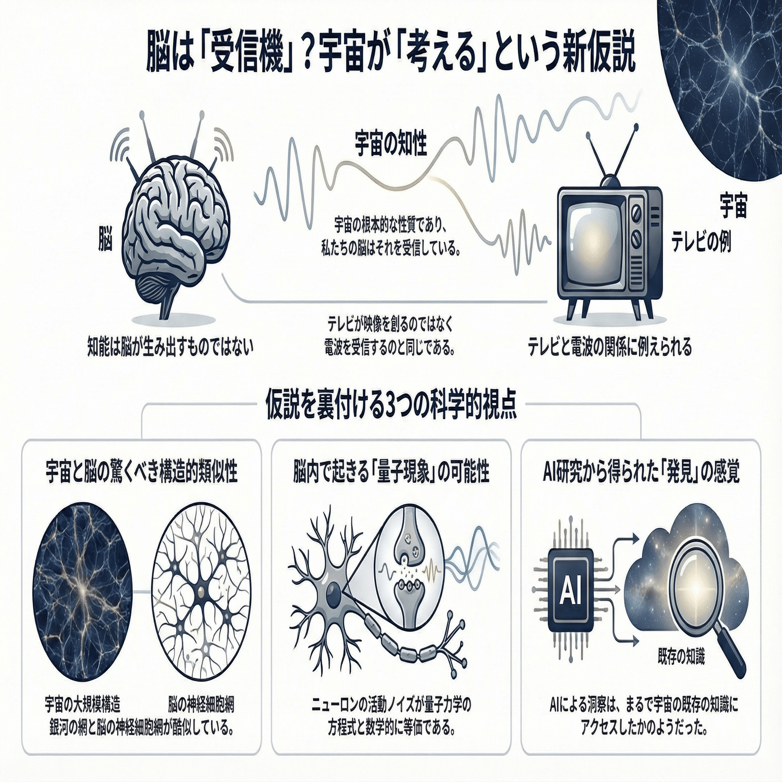 宇宙は「考える」のか？──脳が宇宙の知性に接続しているという仮説