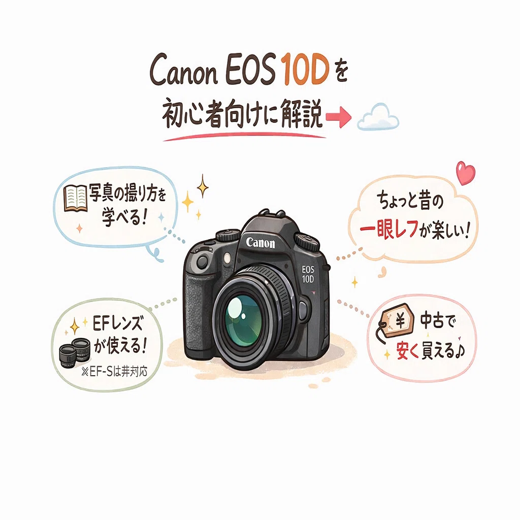 キヤノンEOS10D解説｜デジタル一眼レフ黎明期の定番モデル！｜ヨーヨー