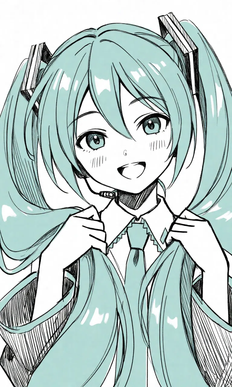 初音ミク PixAI｜紅葉楓