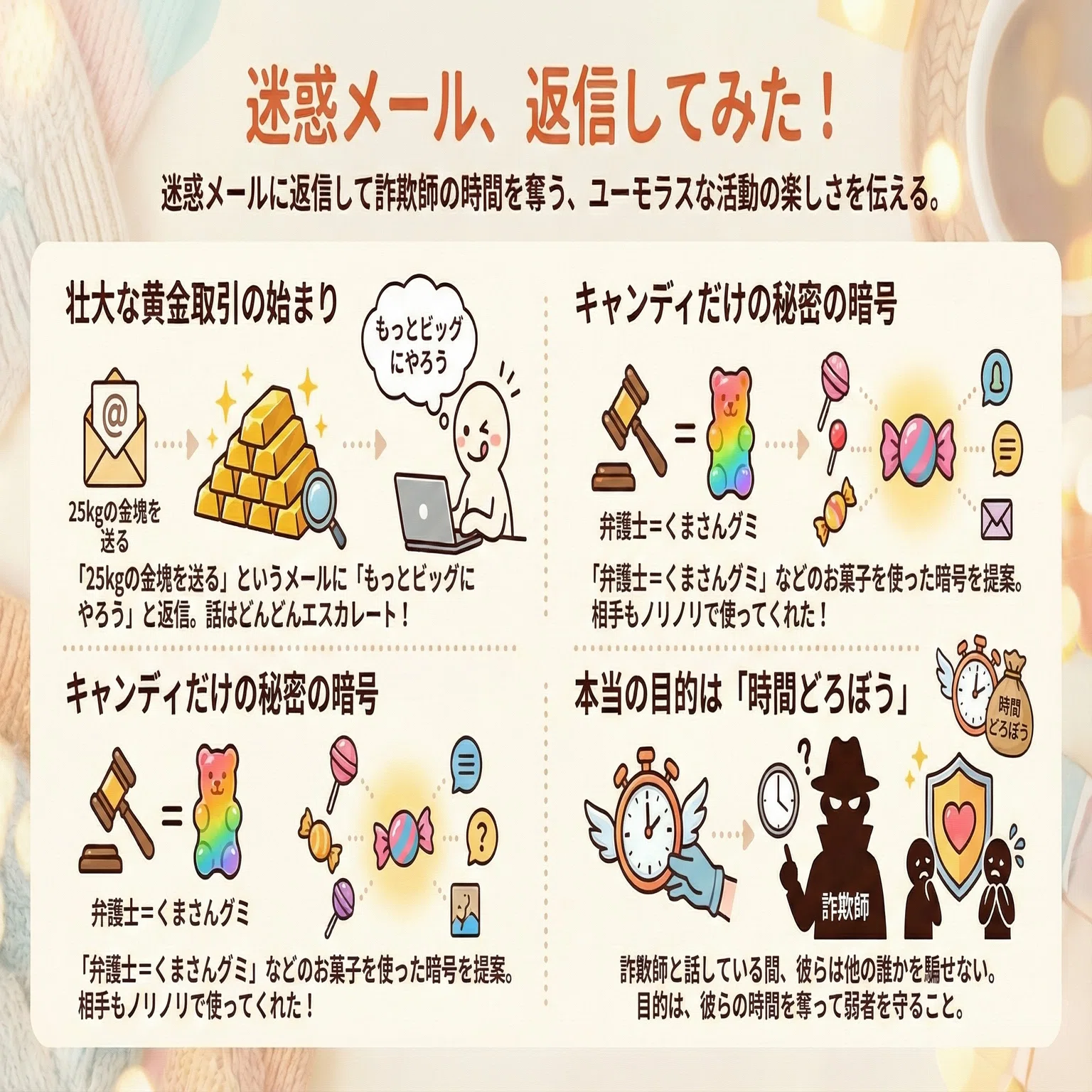 迷惑 メール 面白い 返信