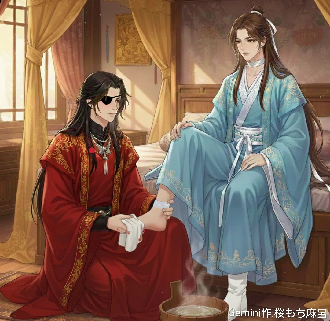 💭【天官賜福】3巻 謝憐『真っ赤な服で天界へ.‼️』そんな場面あっ