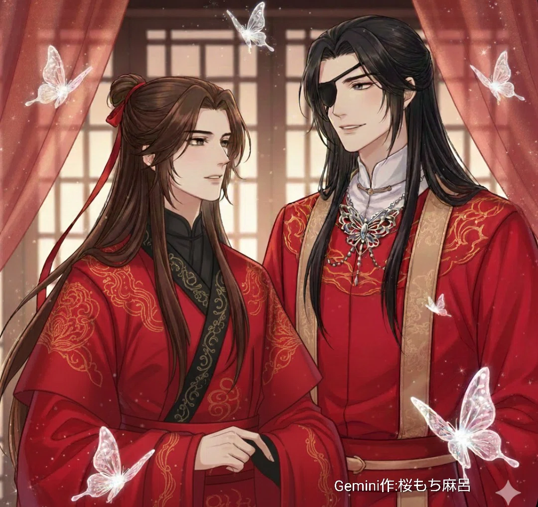 💭【天官賜福】3巻 謝憐『真っ赤な服で天界へ.‼️』そんな場面あっ