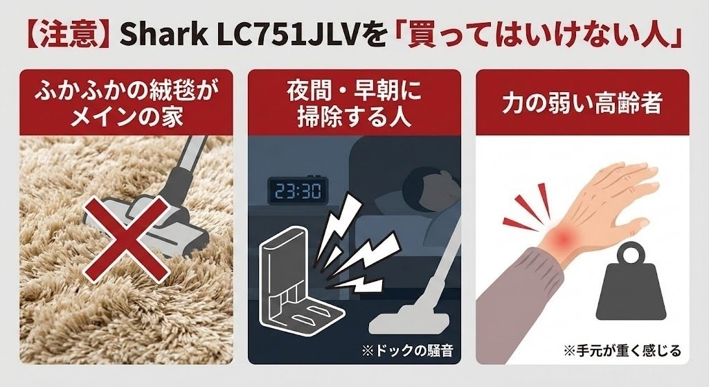 Shark LC751JLVの悪い口コミは本当？吸引力や評判の真実を辛口レビュー