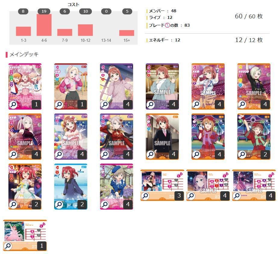 ラブカ ランジュデッキ ラブカ】ドロー虹ヶ咲（歩夢ランジュ）デッキ考察｜ゆず湯