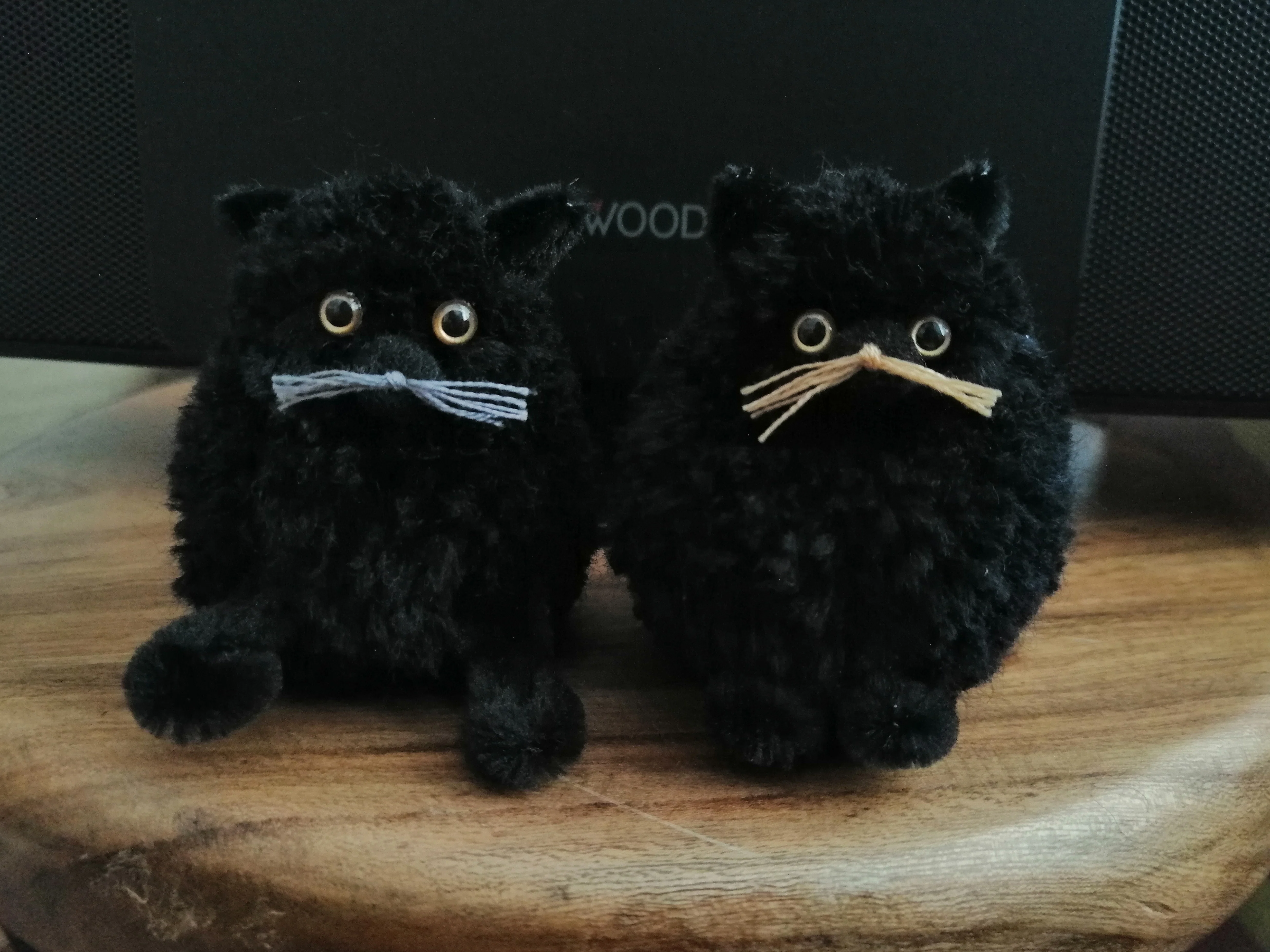 ポンポン黒猫｜きつね