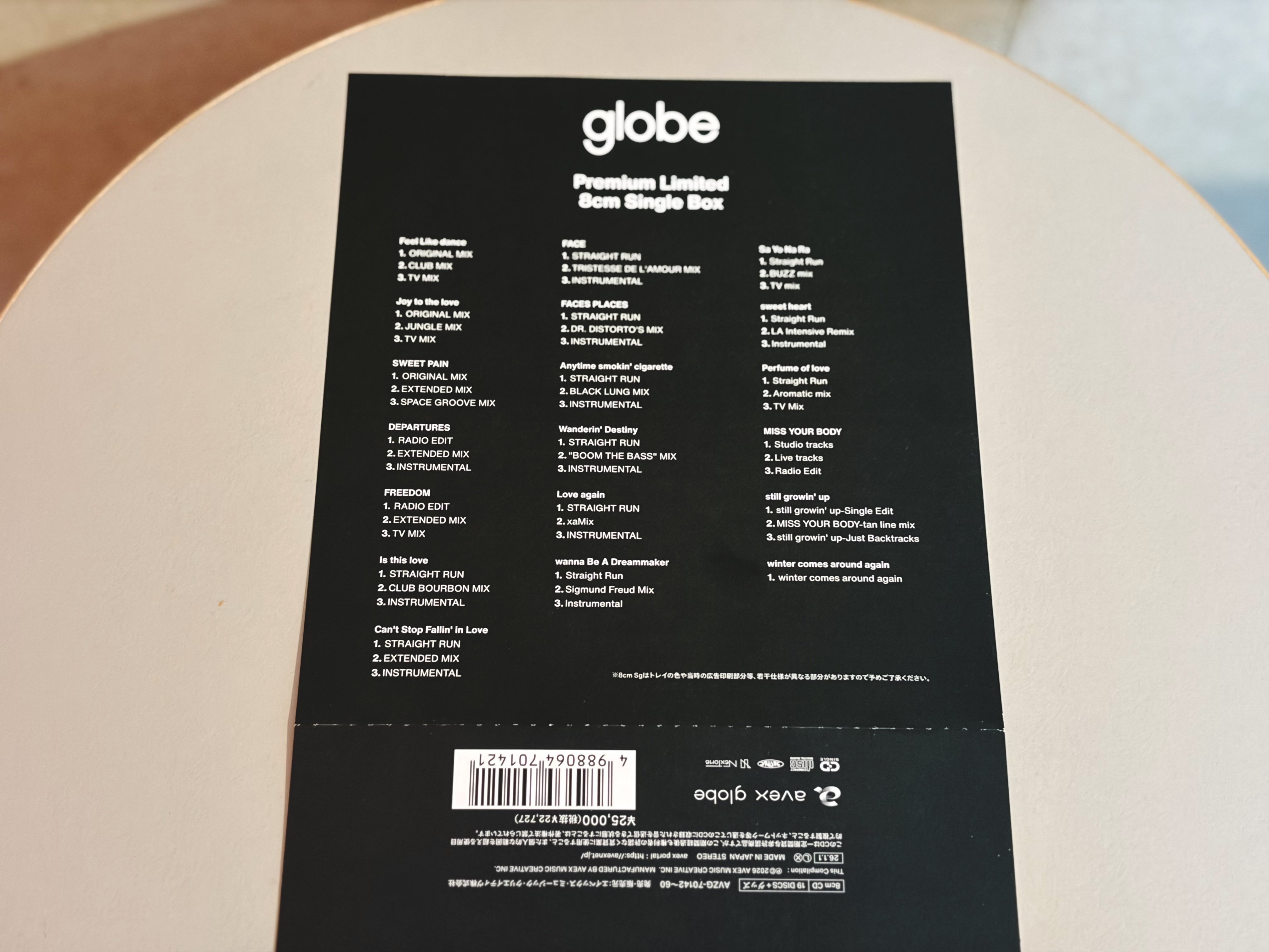写真多めでお届け！ globe「Premium Limited 8cm Single BOX」を開封し