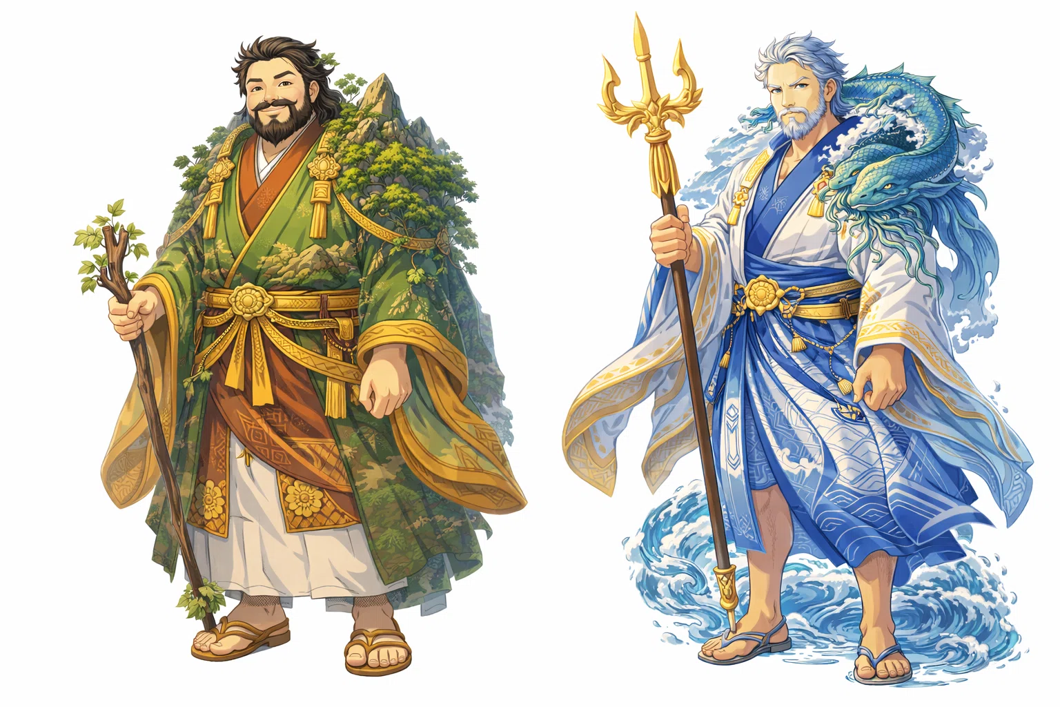 AI Illustration Japanese Mythology | Character Settings and