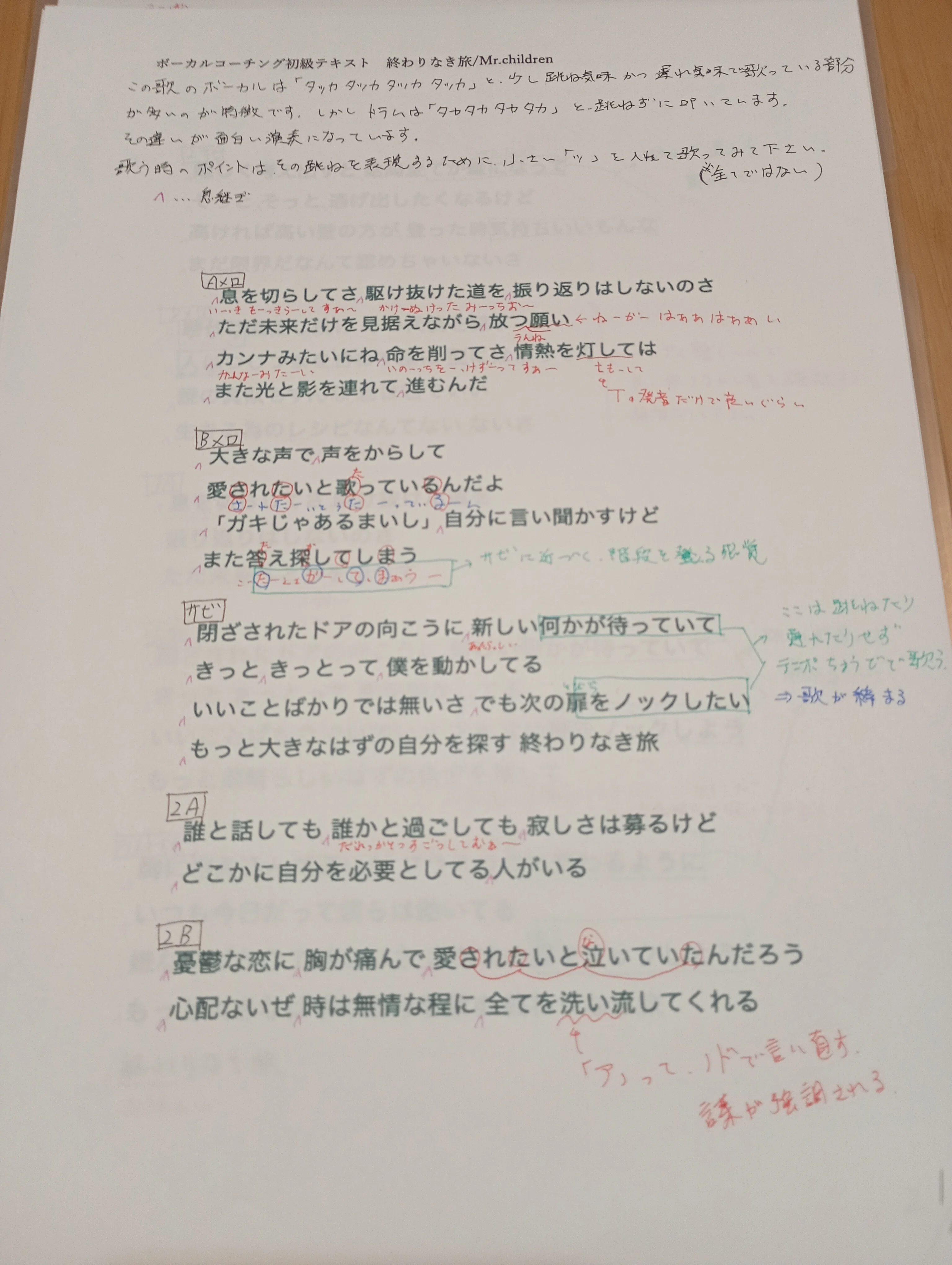 歌の練習方法 歌詞カードの書き方｜池田聡note