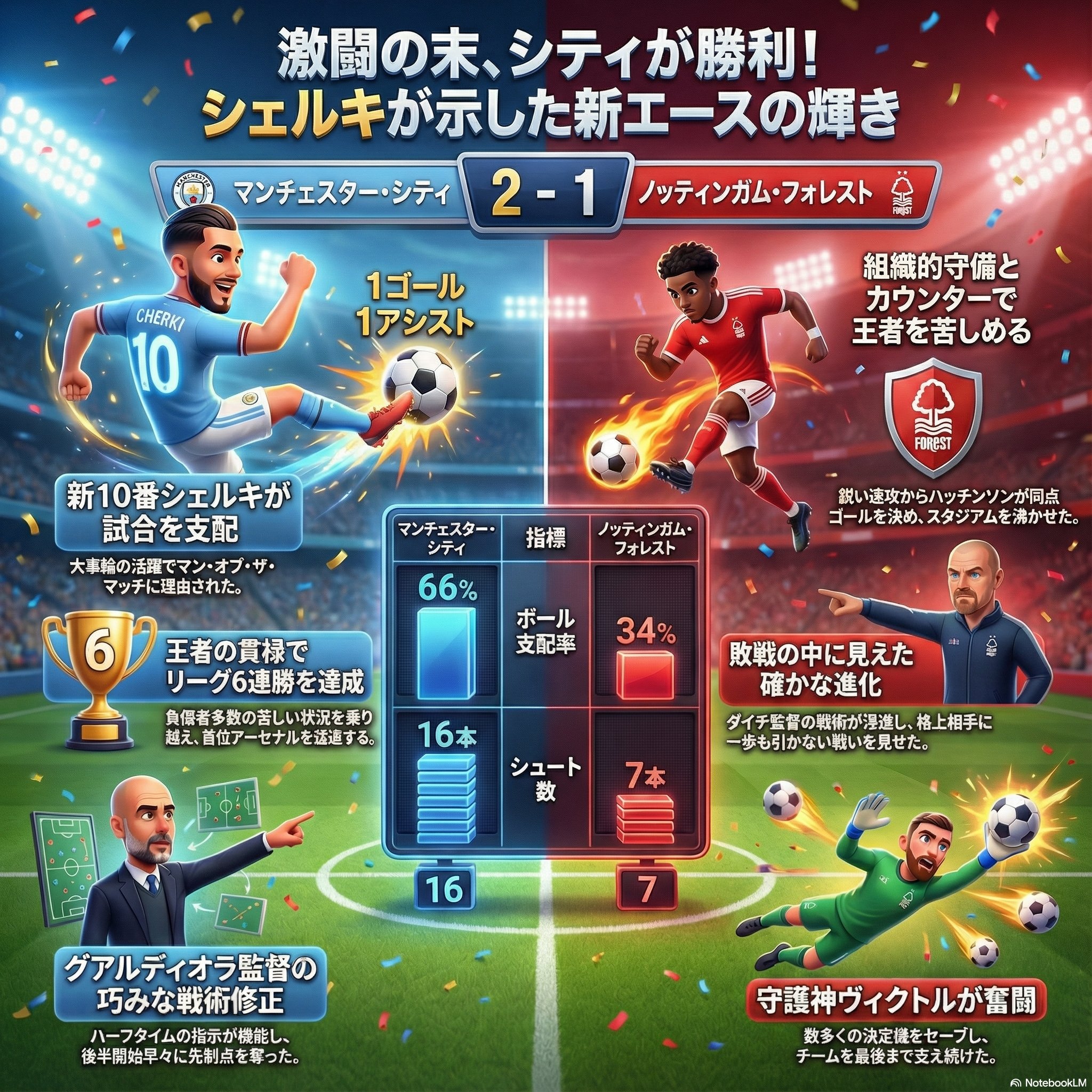 死闘を制したのはシティ！1ゴール1アシストのラヤン・シェルキが示した