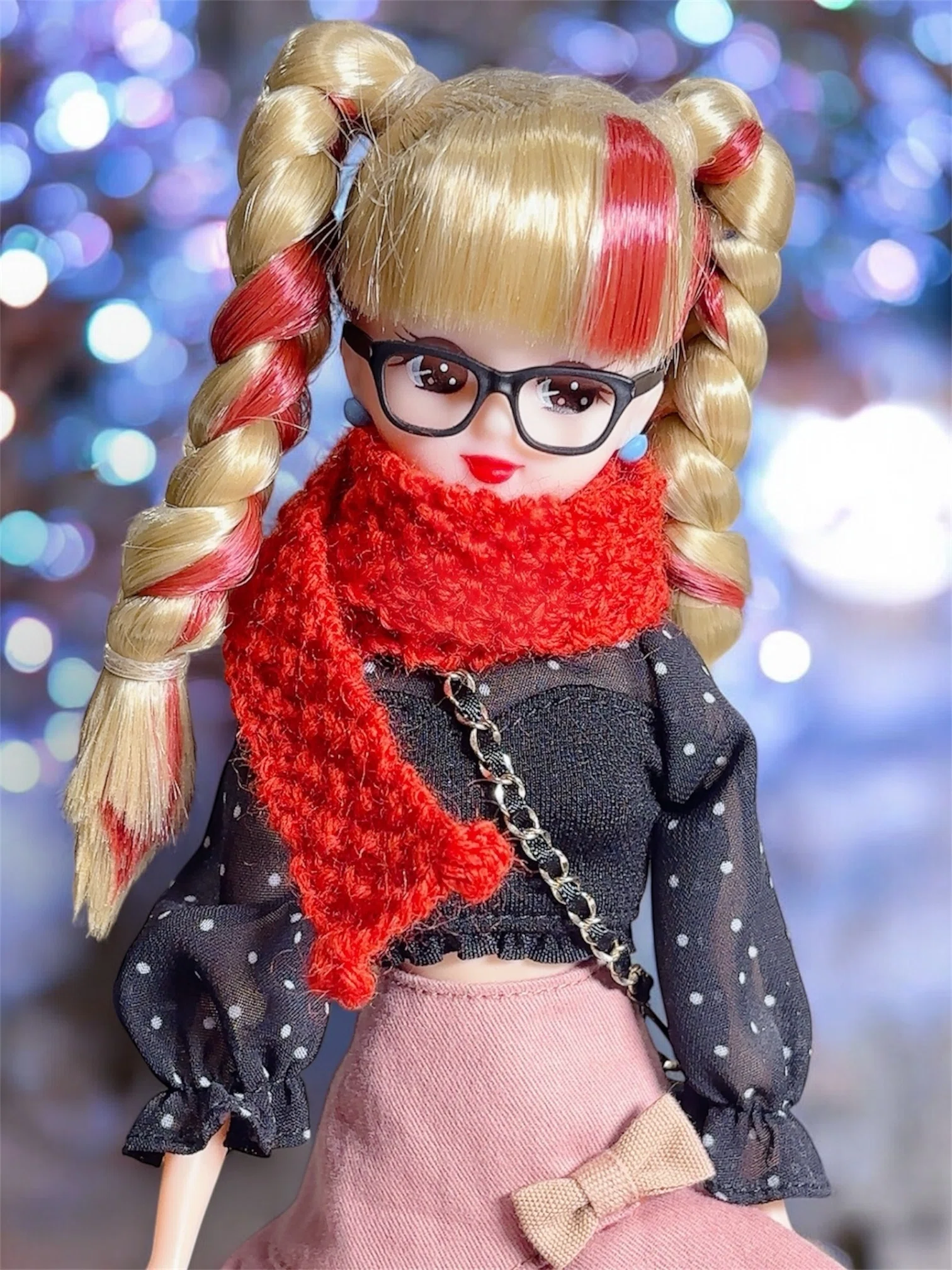 ドール服】かのこ編みマフラー｜はりねずみ | 自分サイズの服を作る