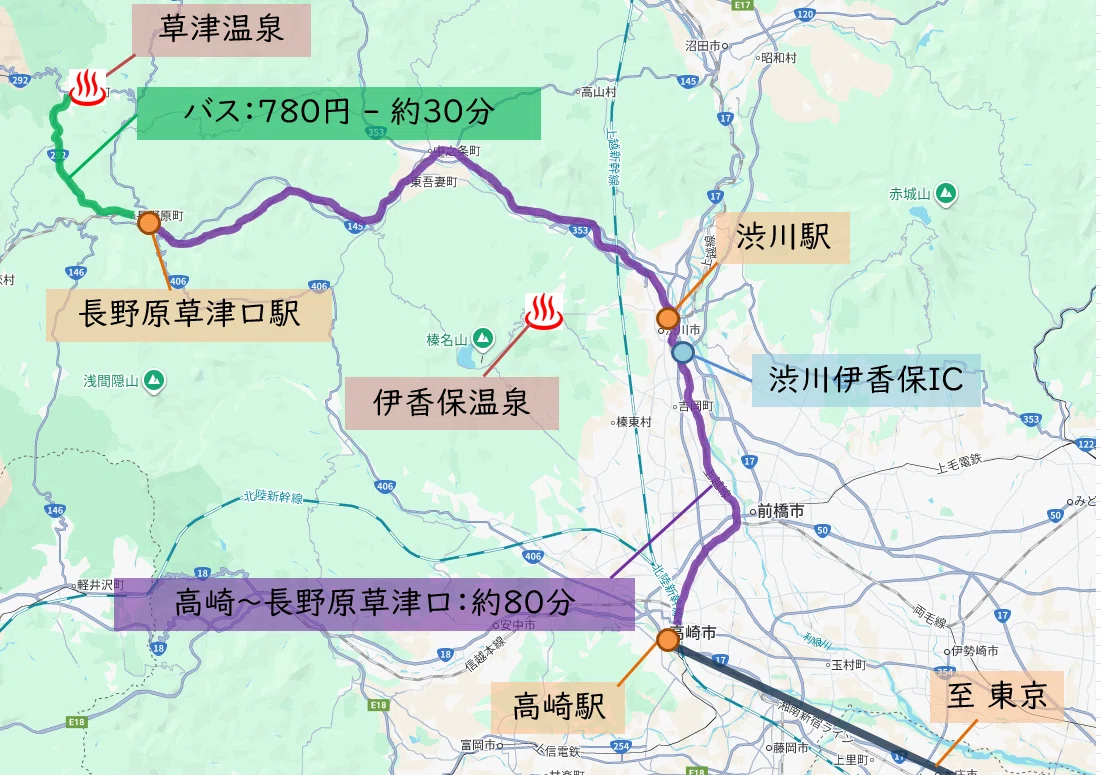 草津 温泉 アクセス
