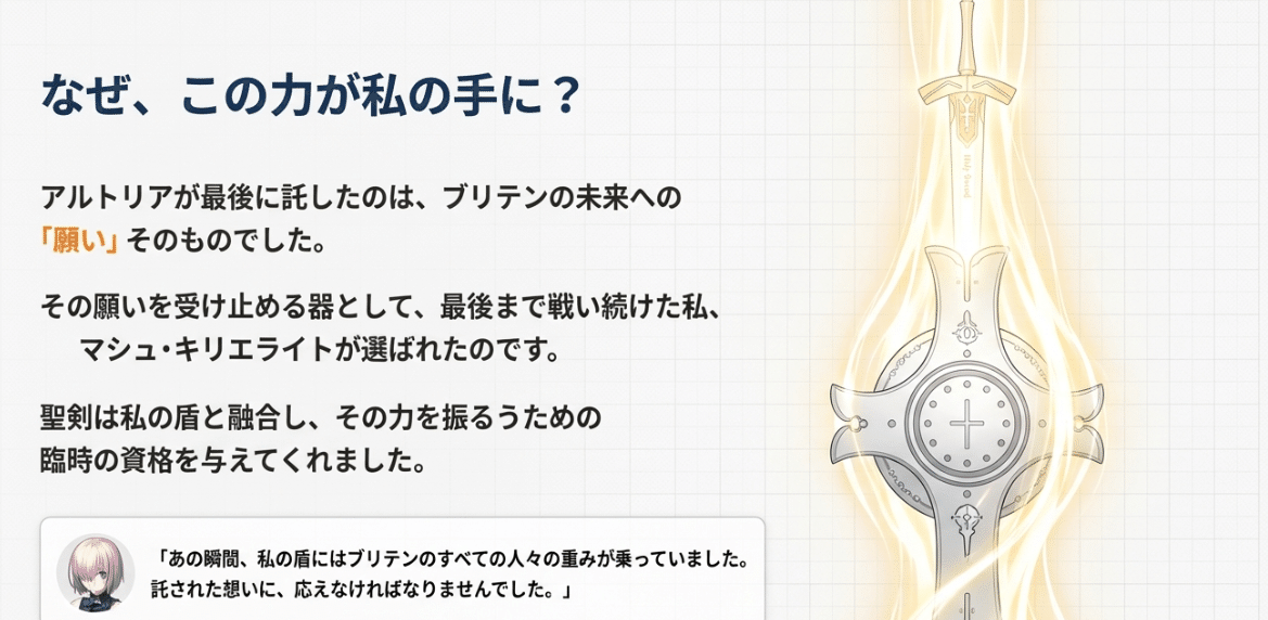 Fate/Grand Order マシュ・キリエライトと聖剣エクスカリバー｜おかしまち