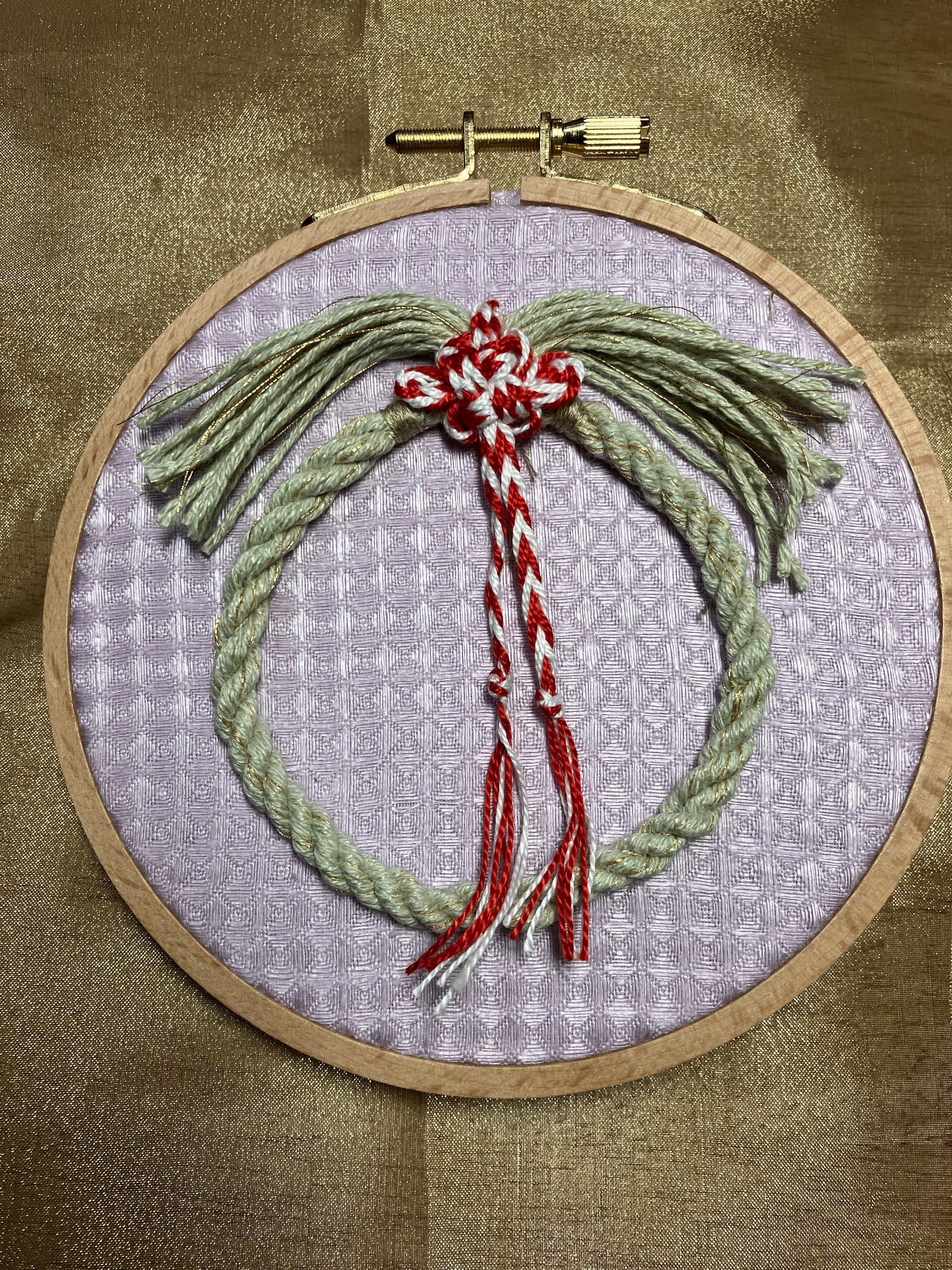 正月飾りの刺繍｜kiki