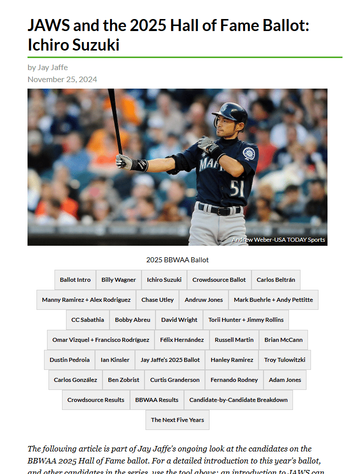 イチローはセイバーメトリクス的に価値が低いのか？｜MLBおぼえがき