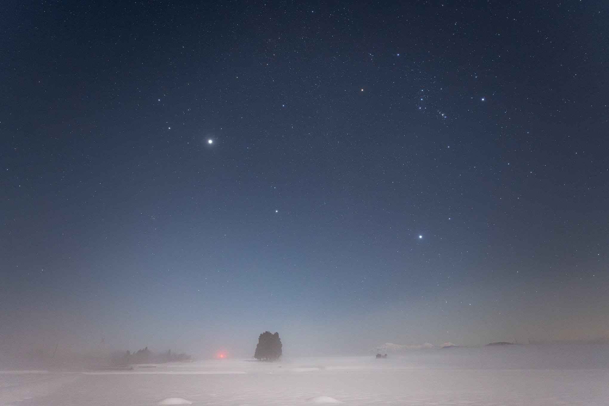 冬の空が好き 月明りの雪景色と冬の星座｜星空写真家・「好き」を「得意」に変える