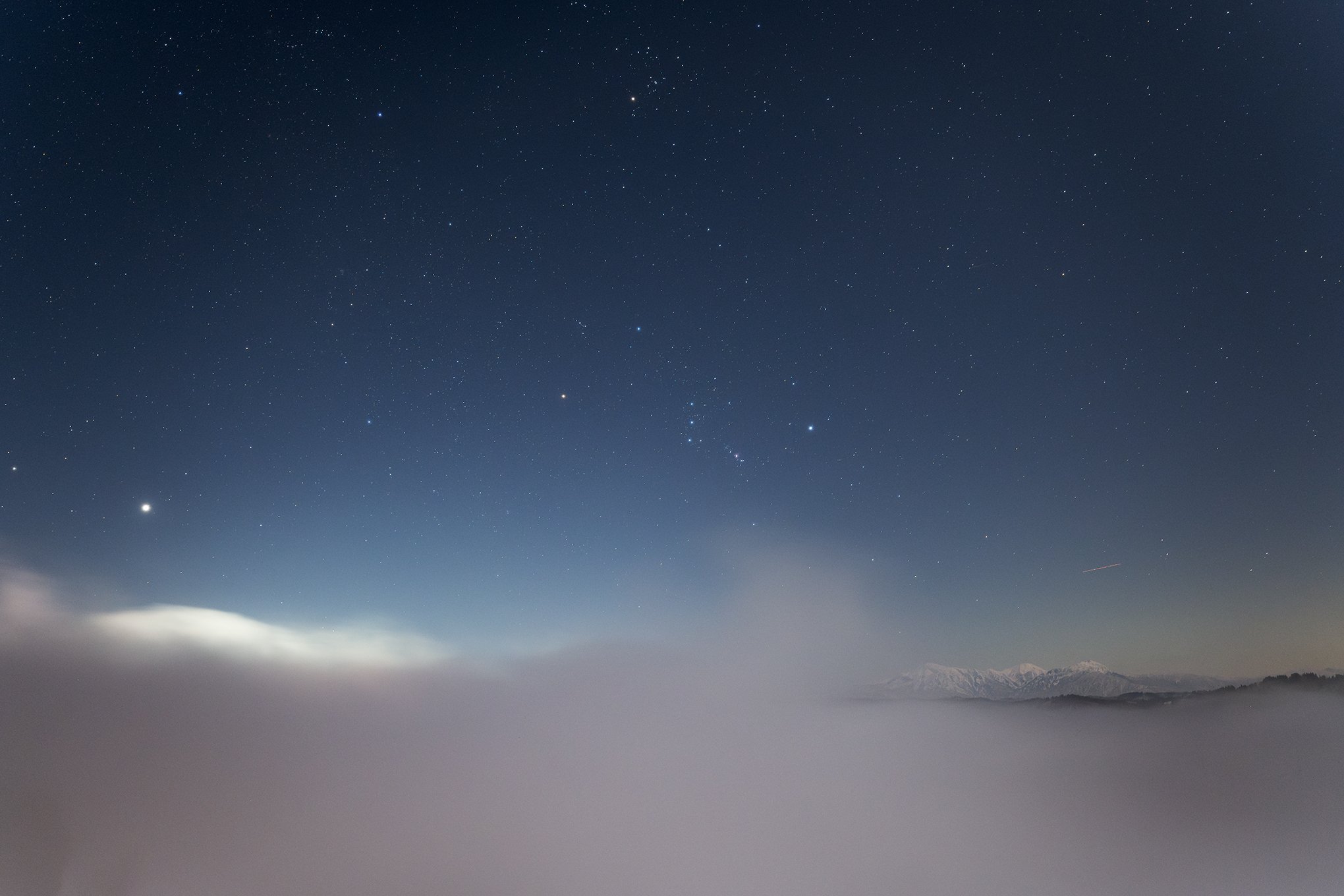冬の空が好き 月明りの雪景色と冬の星座｜星空写真家・「好き」を「得意」に変える