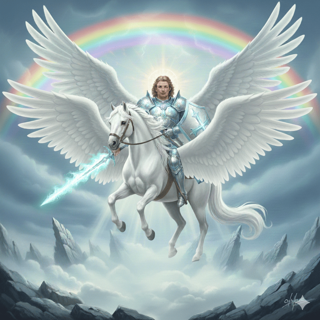 ペガサスに乗って大天使ミカエルと飛翔する2026年（オディロン・ルドン