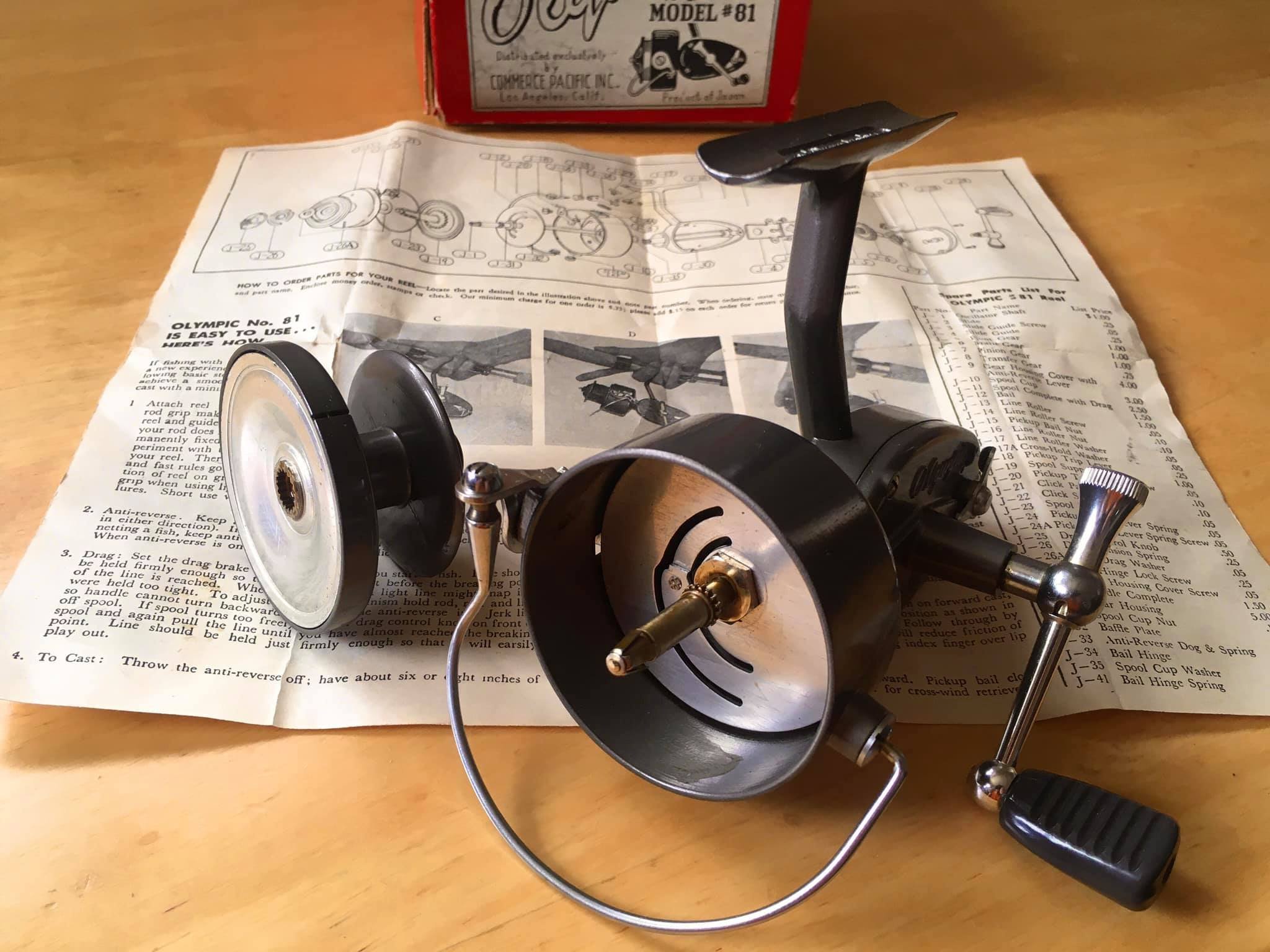 🎣オールドフィッシングタックル022 日本製初のスピニングリール