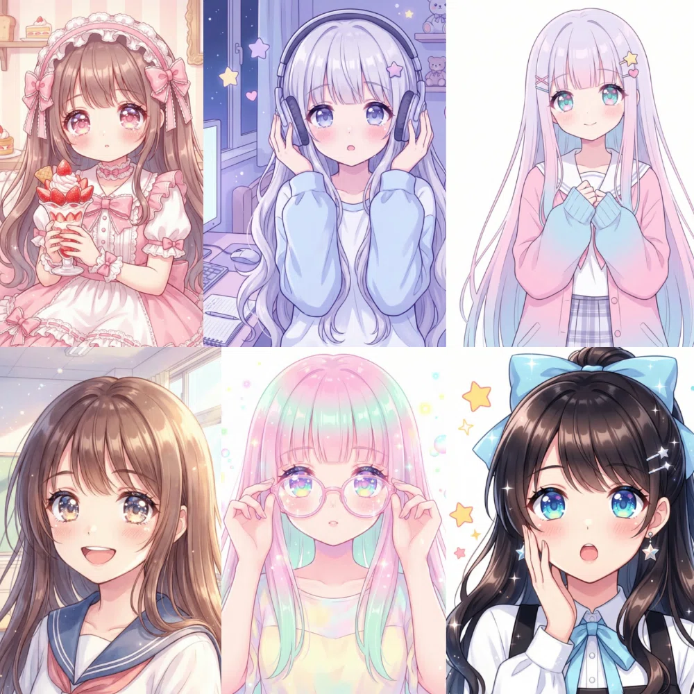 Nano Bananaで「かわいいアニメ風女の子」を再現するプロンプト 30例