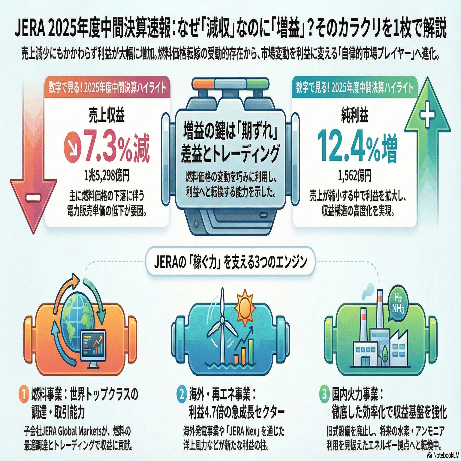 株式会社JERA(E34837)中間純益1562億円の衝撃！「減収増益」が暴く燃料メジャーへの進化と投資家への全示唆｜HR7