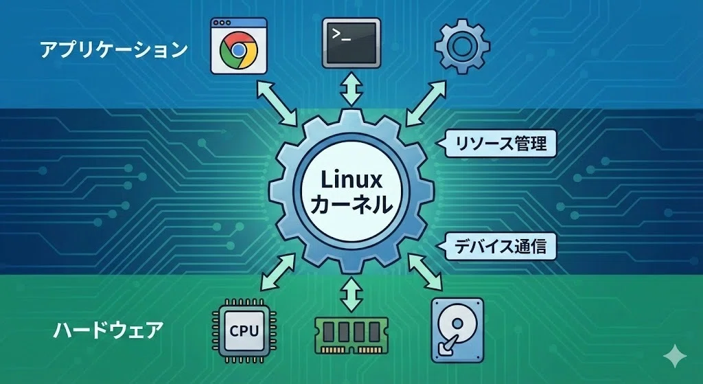 【応用情報技術者試験対策】イラストでサクッと理解！「Linuxカーネル」って一体なに？｜さくら｜セキスペ×アウトプット