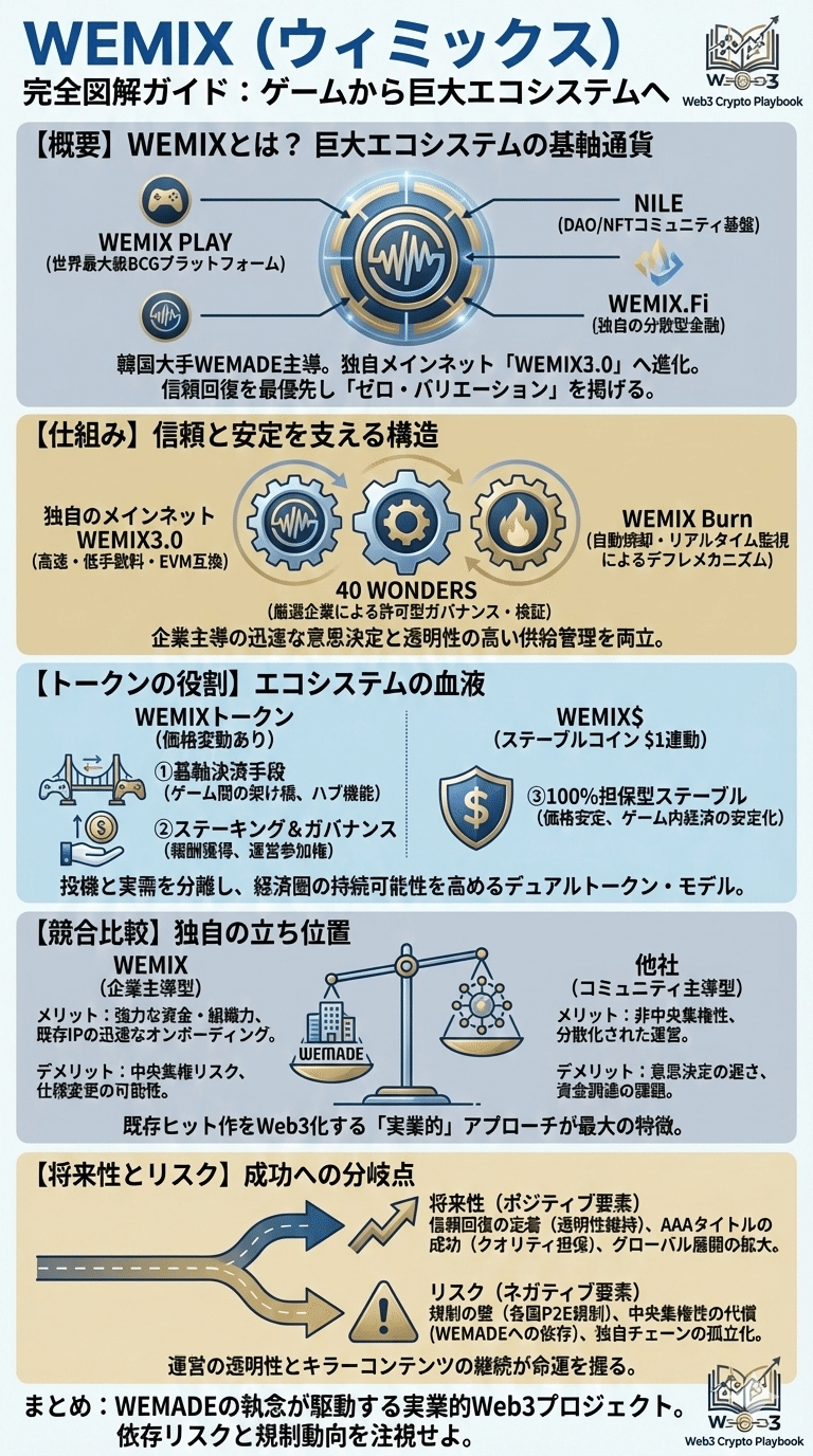 暗号資産ウィミックス(WEMIX)とは？将来性や仕組み・買い方を解説｜Web3 Crypto Playbook