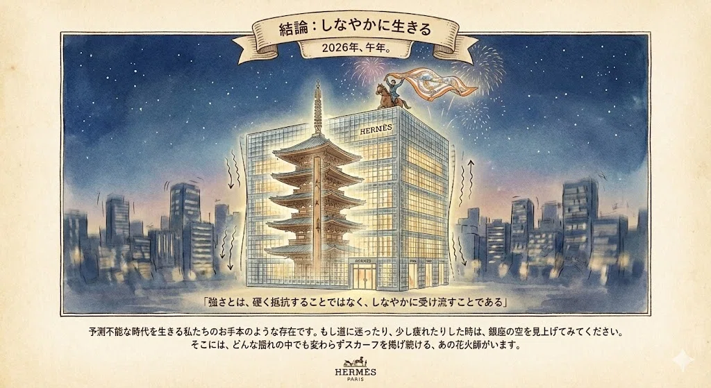 謹賀新年】午年の初詣は銀座へ。メゾンエルメスの屋上でスカーフを